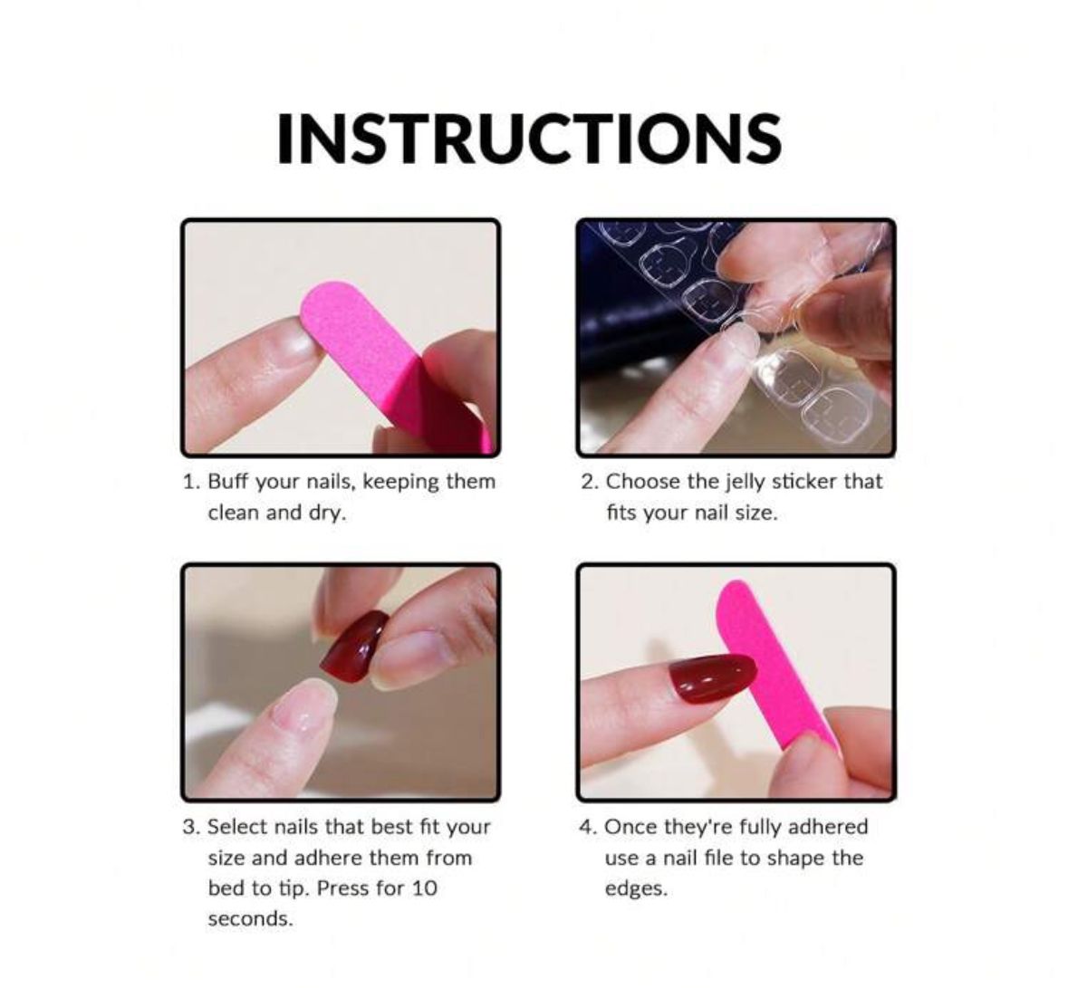 Uña Press On  Corazon